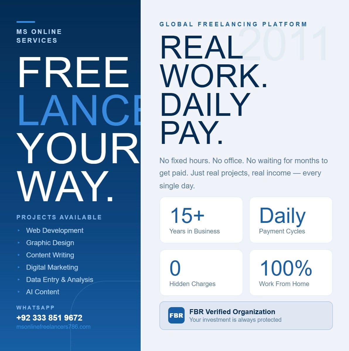 Data entry service work campaign